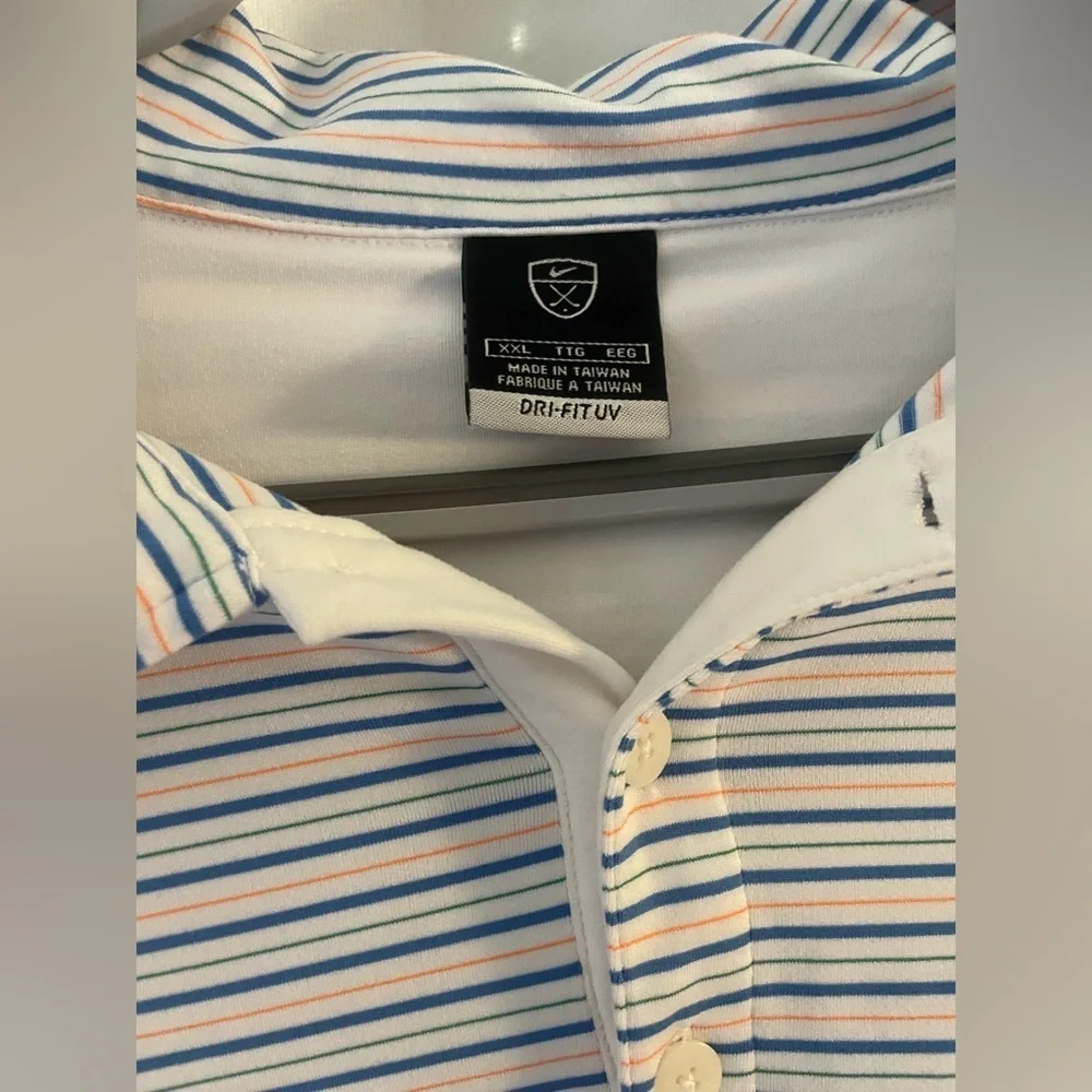 Men’s Nike Dry Fit Striped Polo Shirt XXL